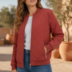 Leonie | Womens Quilted Bomber Jacket For Everyday Elegance