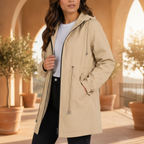 Elodie | Women's Raincoat With Hood Lightweight Waterproof