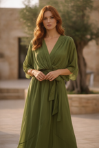 Tamsin | Silk V-Neck Maxi Dress for Weddings & Evening