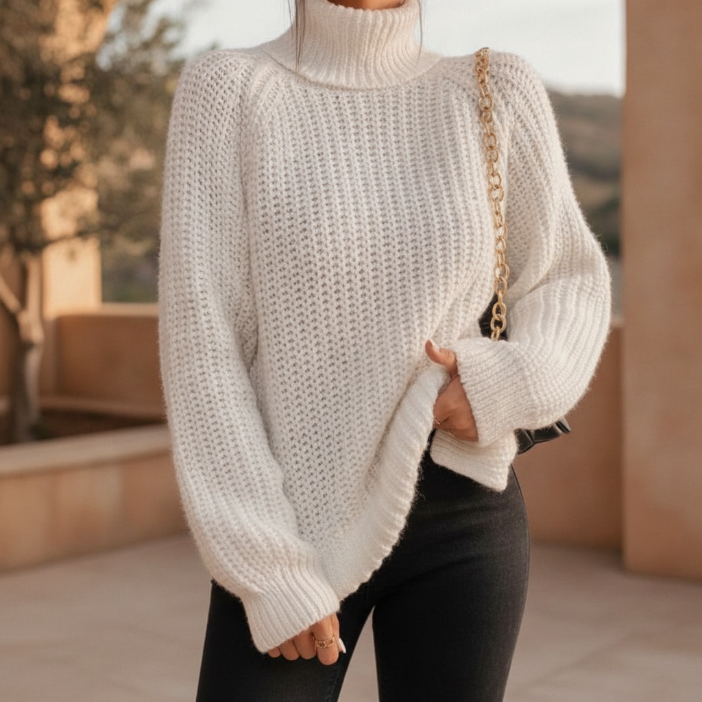 Solene | Women's Cashmere Jumper Turtleneck Oversized Knit
