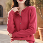 Wilhelmina | Women Cashmere V-Neck Cardigan Smart Casual