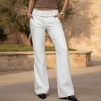 Romilly | High Waisted Wide Leg Flared Trousers Smart Casual