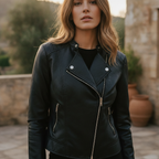 Octavia | Women Faux Leather Jacket Slim Fit Zip Up