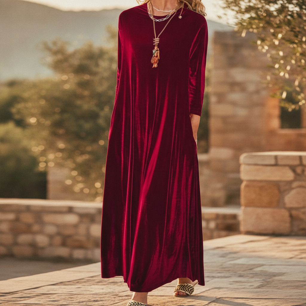Rosaline | Women Velvet Long Sleeve Formal Dresses For Occasions