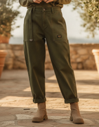 Tatiana | Women Wide Cargo Pants Relaxed Utility Trousers