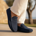 Xanthe | Nude Suede Classic Slip-On Pumps