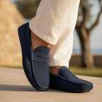 Xanthe | Nude Suede Classic Slip-On Pumps