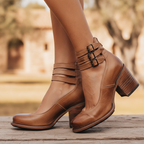 Edith | Blue Strappy Heels Vintage Ankle Strap Party Sandals