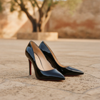Eulalie | Patent Evening Shoes For Wedding In Black Cream White