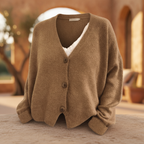 Ingrid | Womens Knit Cardigan Top With Button Front Relaxed Fit