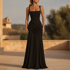 Theodora | Elegant Dresses For Women Ruched Maxi Evening Gown