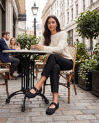 Sidonie | Womens Square Toe Knit Mary Jane Buckle Boots — lifestyle