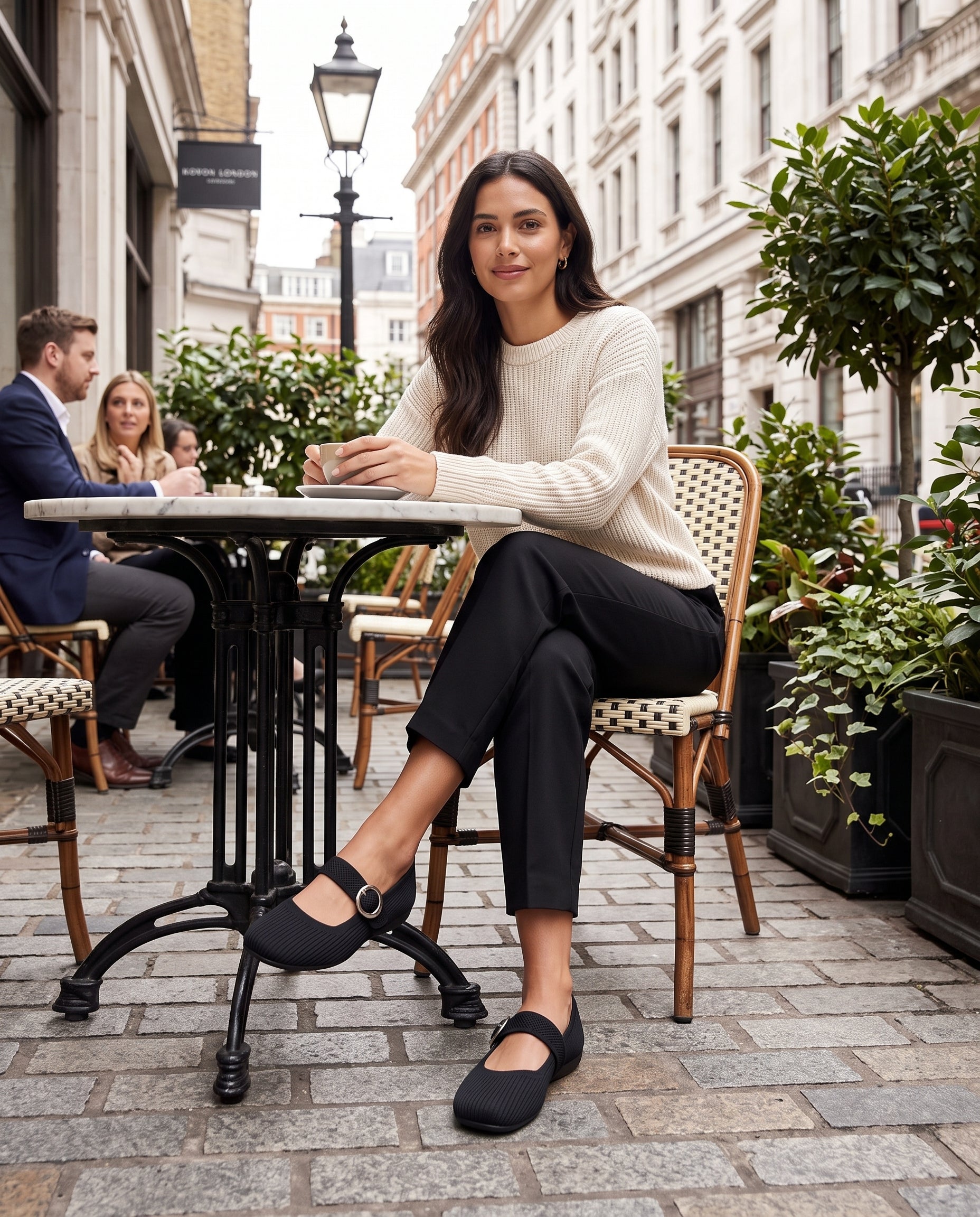 Sidonie | Womens Square Toe Knit Mary Jane Buckle Boots — lifestyle