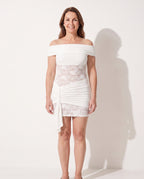 Edith | Women's Lace Bodycon Cocktail Dresses — White