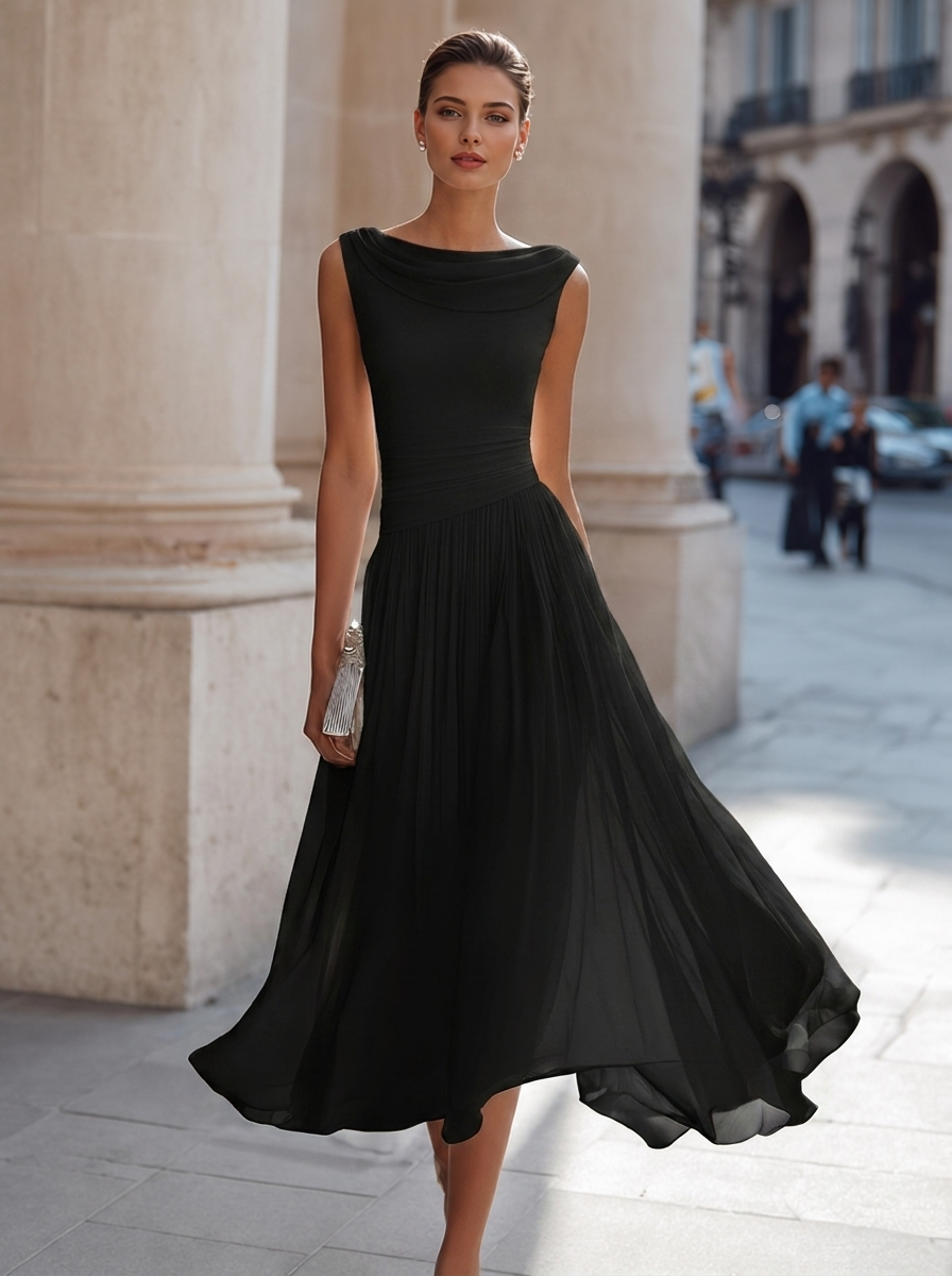 Esmee | Draped Pleated Maxi Dress Elegant Occasion Wear