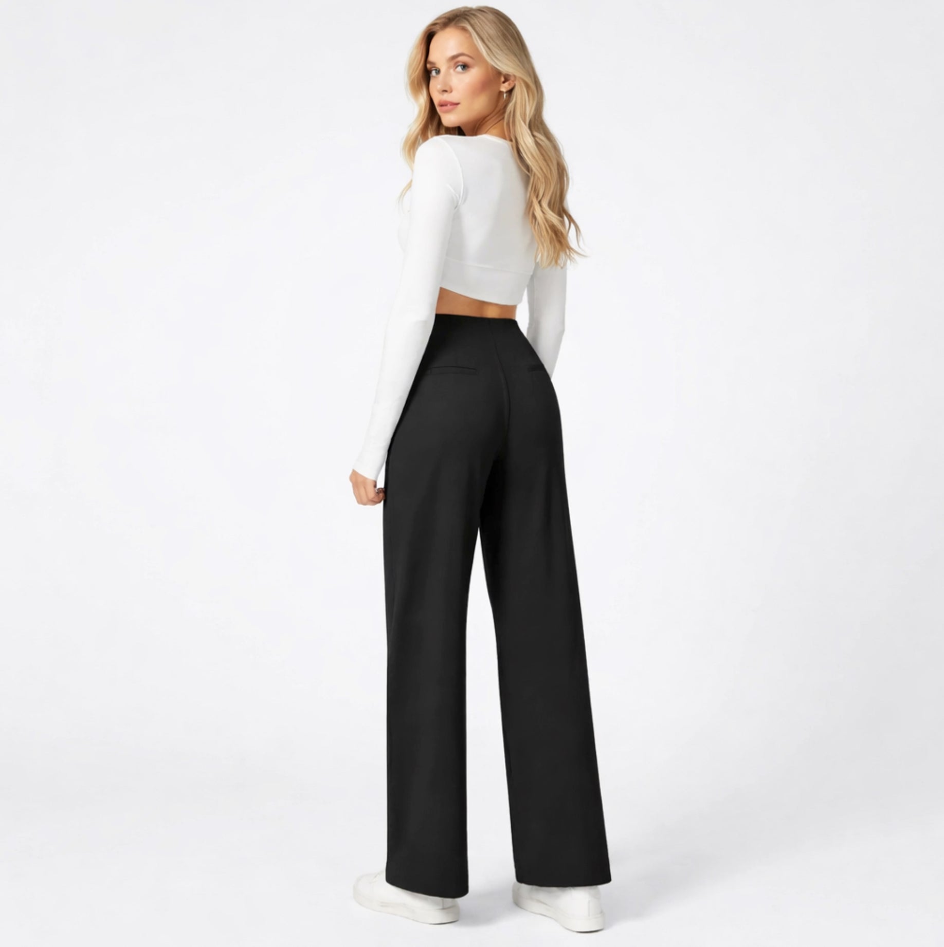 Seraphina | Women Wide Leg Trousers High Waisted Smart Casual