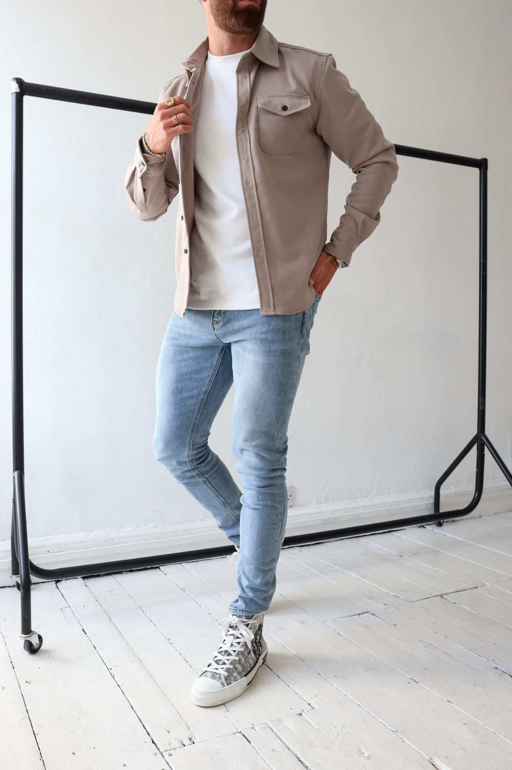 Tatiana | Button Up Overshirt Jacket with Chest Pockets
