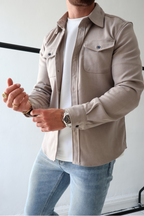 Tatiana | Button Up Overshirt Jacket with Chest Pockets