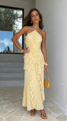 Tamsin | Ruffle Spaghetti Straps Occasion Maxi Dress