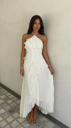 Tamsin | Ruffle Spaghetti Straps Occasion Maxi Dress