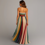 Philippa | Women Strapless Pleated Maxi Summer Garden Party Dress
