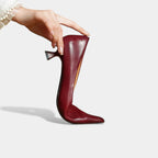 Ninon | Silver Low Heel Pumps – Pointed Toe Kitten Heels
