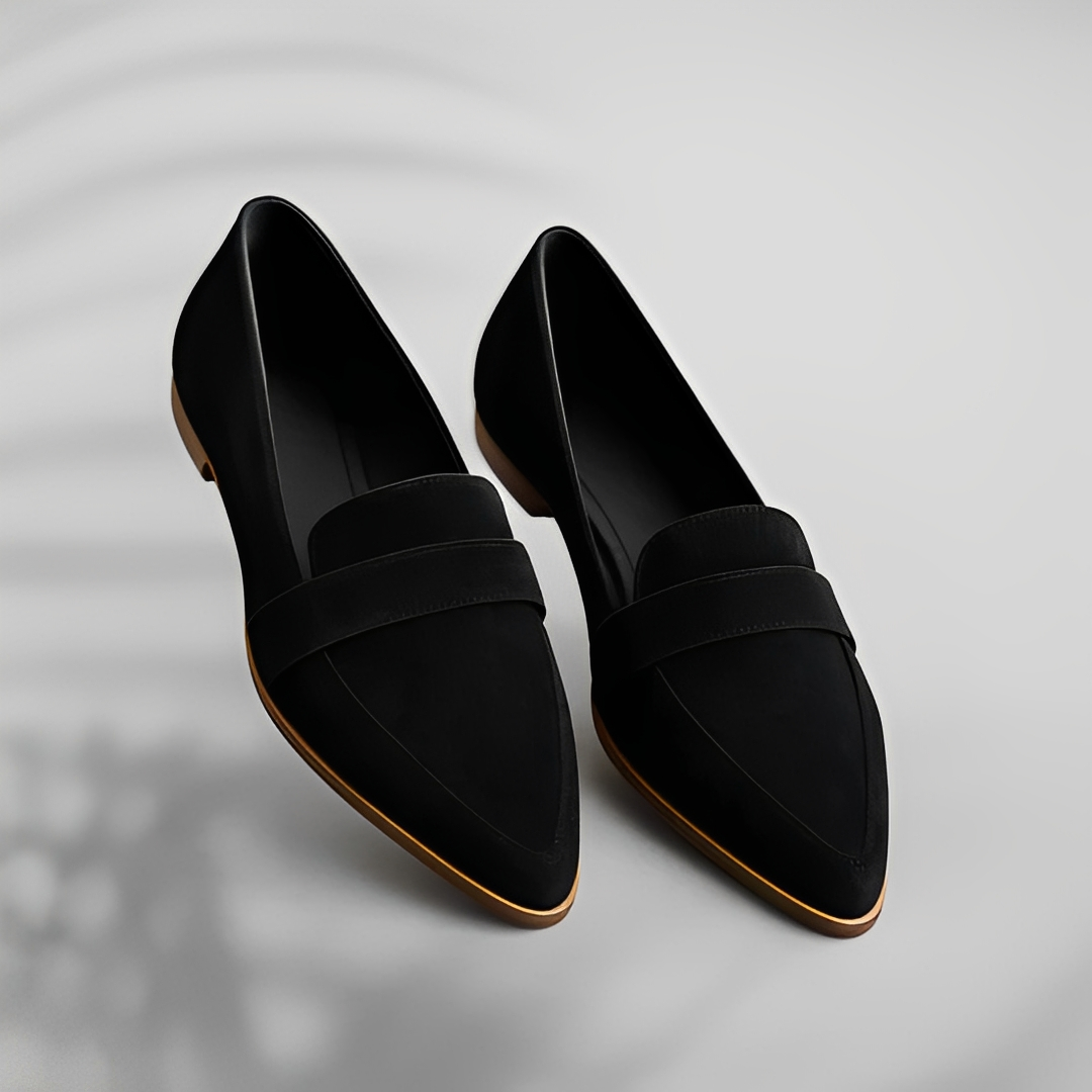 Amandine | Supportive Leather Pointed Toe Everyday Flats