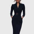 Eulalie | Women's Cocktail Dresses Bodycon Midi Long Sleeve