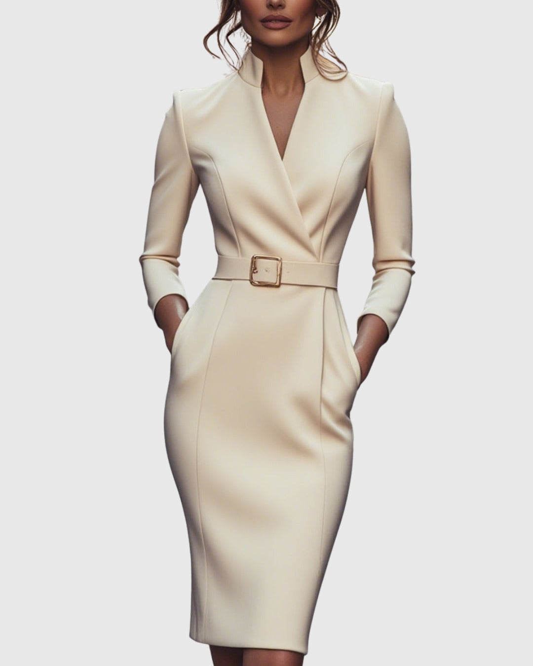 Eulalie | Women's Cocktail Dresses Bodycon Midi Long Sleeve