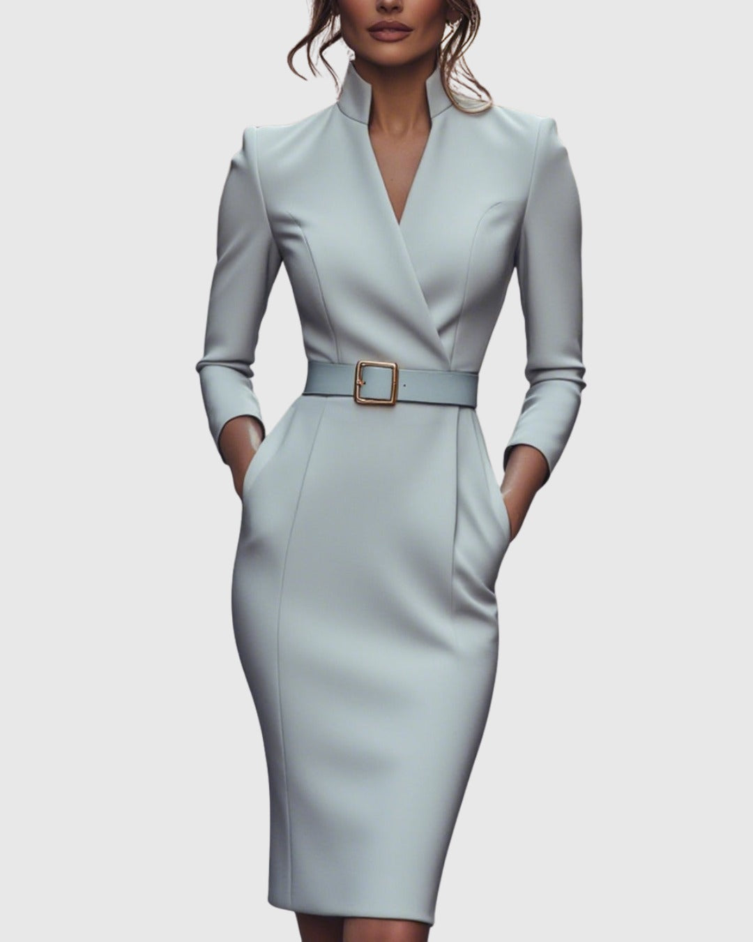 Eulalie | Women's Cocktail Dresses Bodycon Midi Long Sleeve