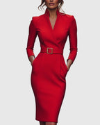 Eulalie | Women's Cocktail Dresses Bodycon Midi Long Sleeve