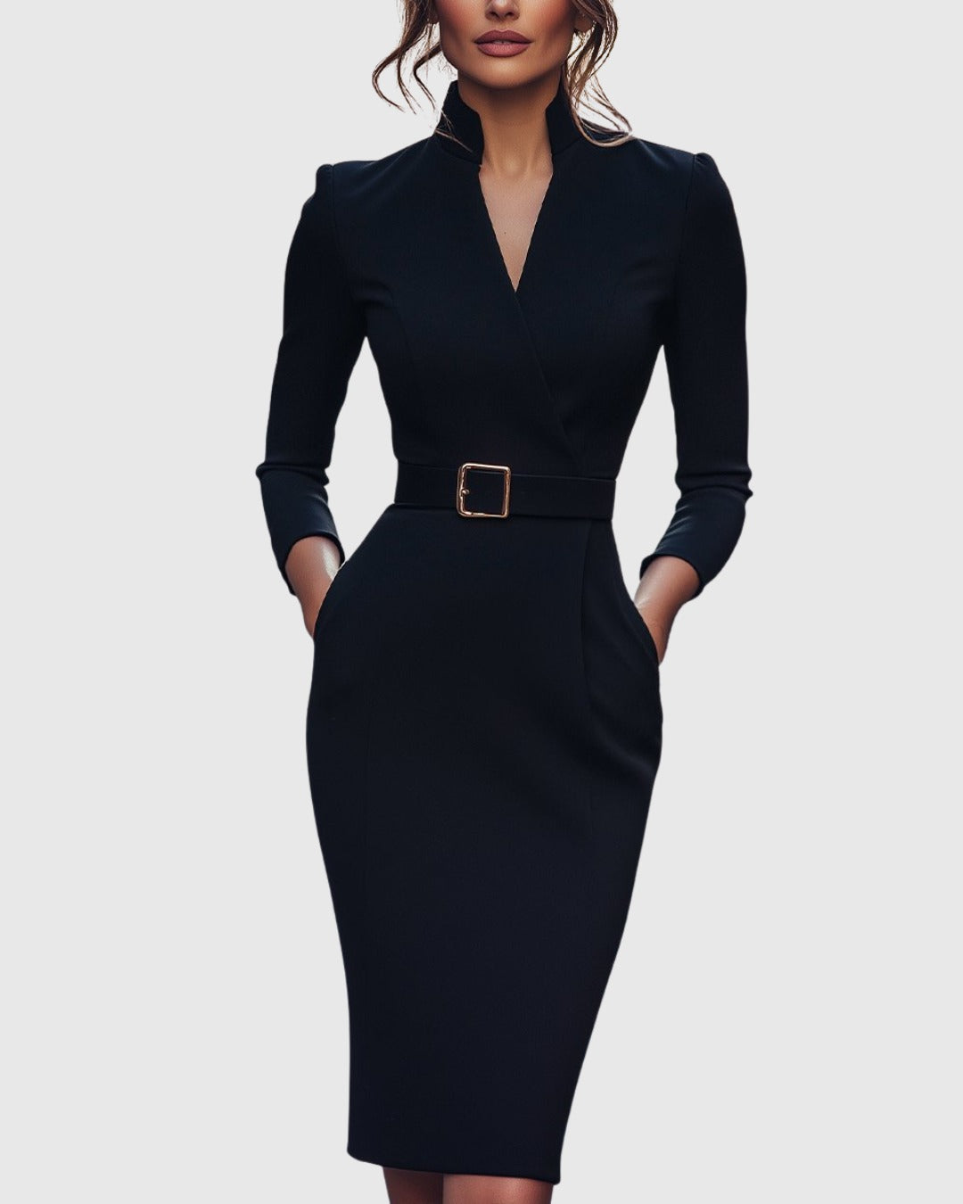 Eulalie | Women's Cocktail Dresses Bodycon Midi Long Sleeve