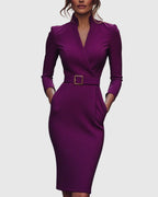 Eulalie | Women's Cocktail Dresses Bodycon Midi Long Sleeve