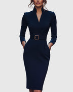 Eulalie | Women's Cocktail Dresses Bodycon Midi Long Sleeve