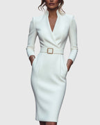 Eulalie | Women's Cocktail Dresses Bodycon Midi Long Sleeve
