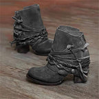 Wilhelmina | Women's Heeled Ankle Boots With Wrap Strap Detail