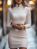 Georgiana | Belted High-Neck Garden Party Dress