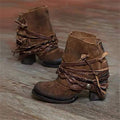 Wilhelmina | Women's Heeled Ankle Boots With Wrap Strap Detail