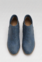 Henriette | Black Brown Leather Block Heel Ankle Boots