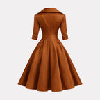 Evangeline | Women V-Shape Satin Coat Dress Evening Occasion