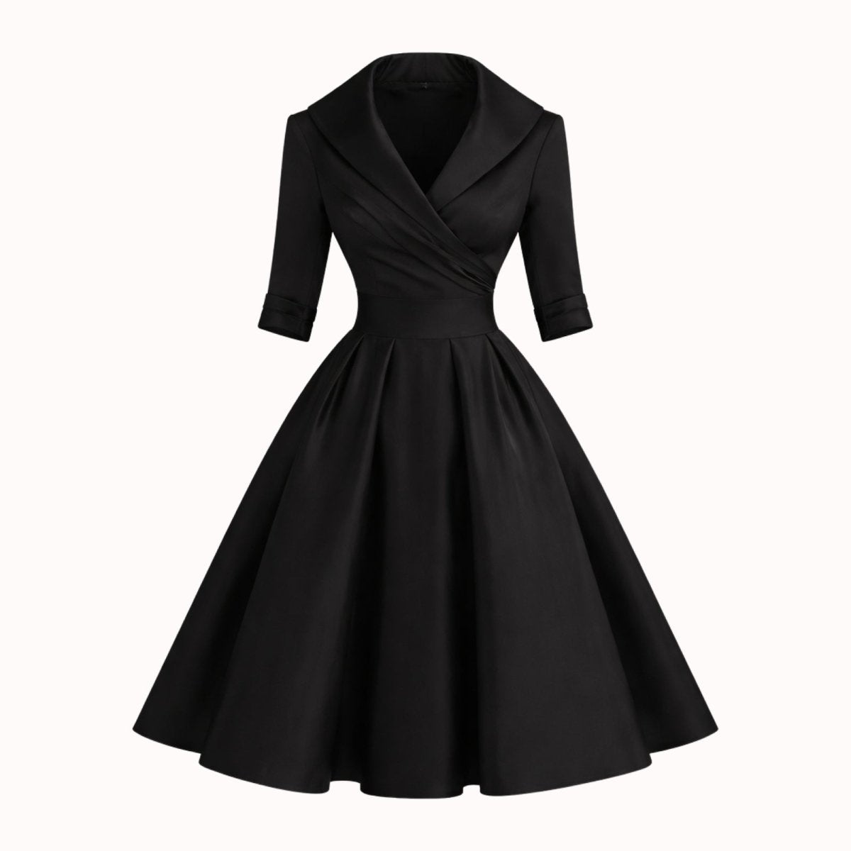 Evangeline | Women V-Shape Satin Coat Dress Evening Occasion