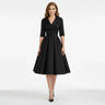 Evangeline | Women V-Shape Satin Coat Dress Evening Occasion
