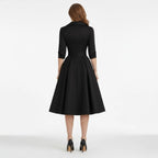 Evangeline | Women V-Shape Satin Coat Dress Evening Occasion