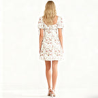 Esmee | Floral Square Neck Babydoll Mini Dress