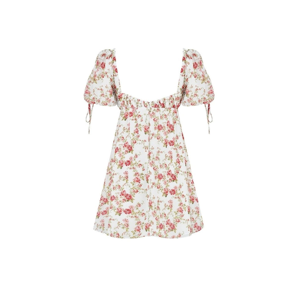 Esmee | Floral Square Neck Babydoll Mini Dress