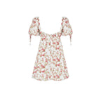 Esmee | Floral Square Neck Babydoll Mini Dress