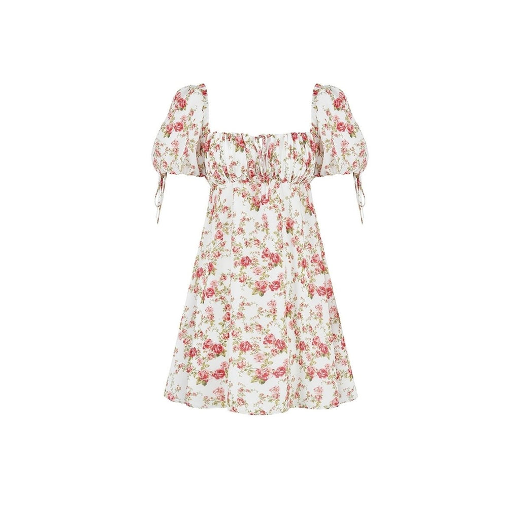 Katarina | Square Neck Babydoll Floral Mini Dress