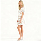Katarina | Square Neck Babydoll Floral Mini Dress