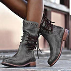 Manon | Women's Studded Ankle Boots Lace-Up Casual Everyday