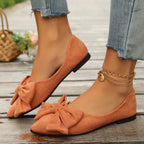 Genevieve | Women's Bow Detail Flat Shoes for Every Day